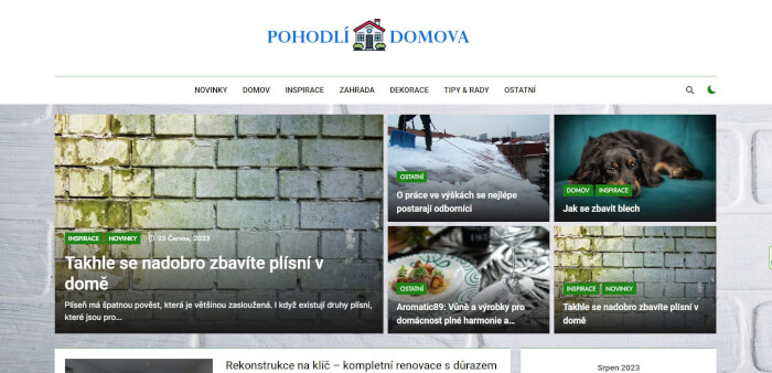 Publikace na Pohodlidomova.eu