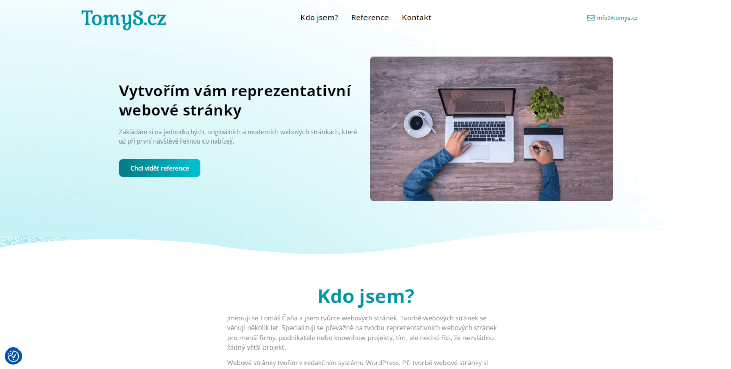 Tvorba reprezentativní webové stránky na míru