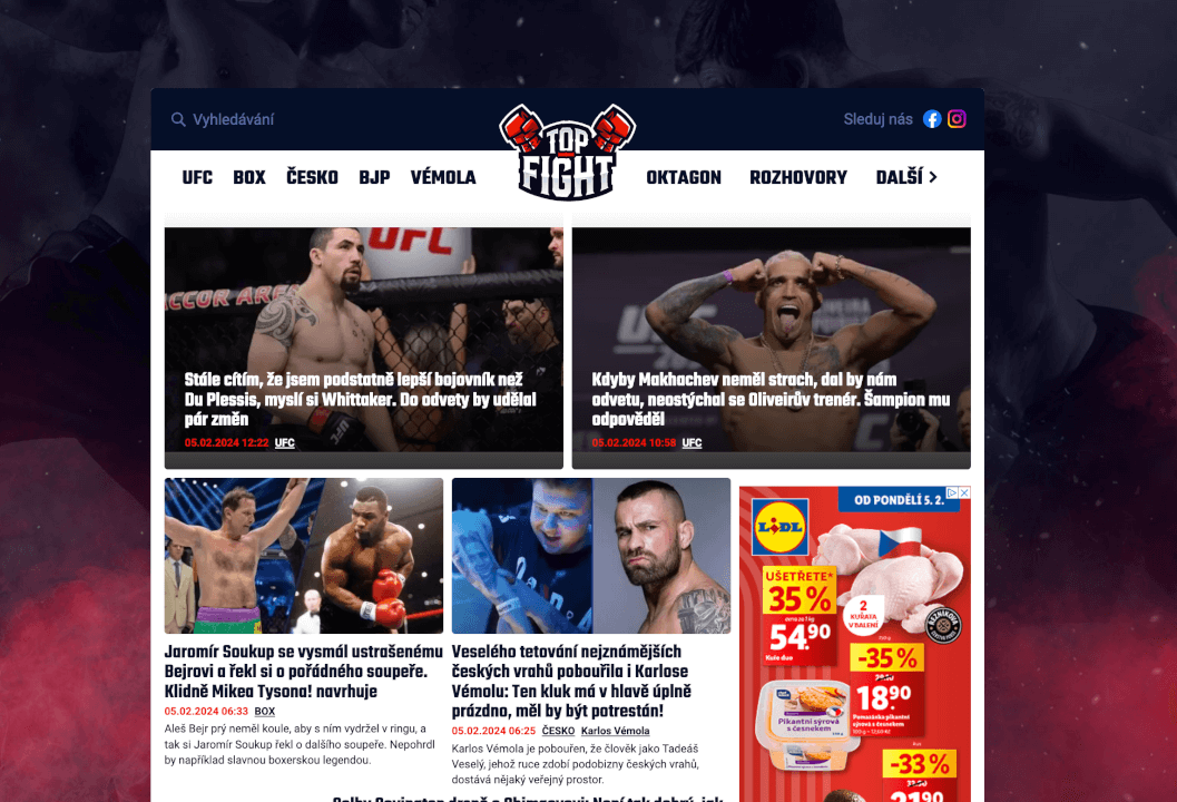 Zpětný odkaz v článku / Top-Fight.cz