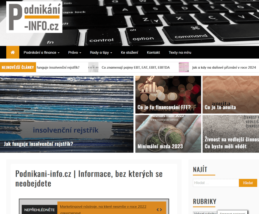 Linkbuilding na podnikani-info.cz