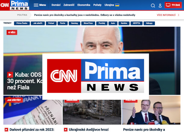 Zpětný odkaz z CNN Prima NEWS | přes 16 mil návštěv/měs.