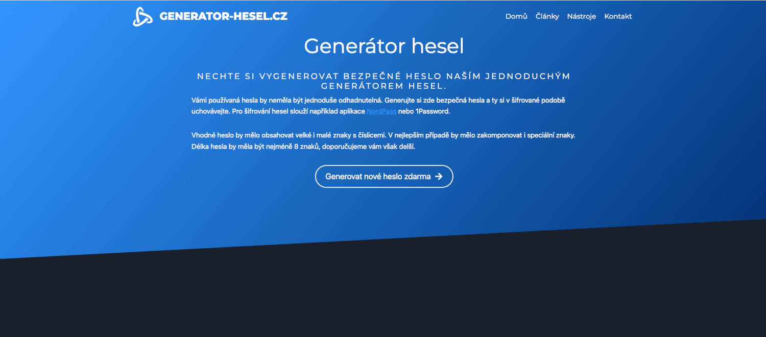 Zpětný odkaz z generator-hesel.cz MOZ DA 22