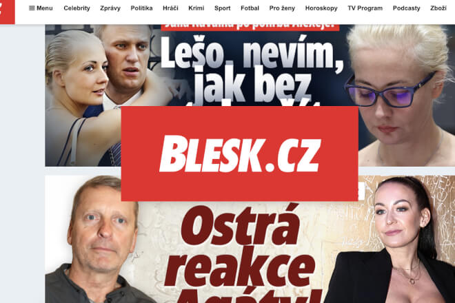 Zpětný odkaz + text z Blesk.cz | 25 mil. návštěv/měs.