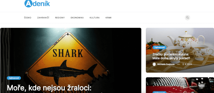 Prodej článku na webu Adenik.cz