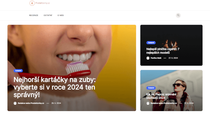 Zveřejnění vašeho článku na webu Produktoviny.cz 