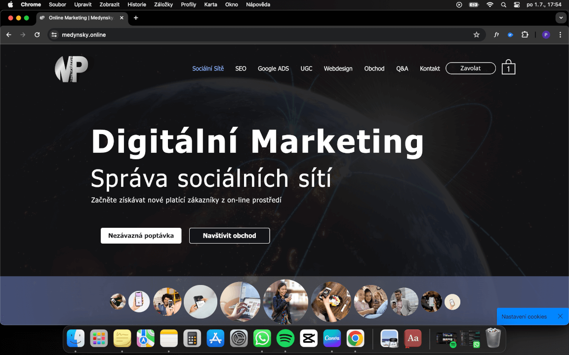 Live průvodce vytvořením vlastních webových stránek