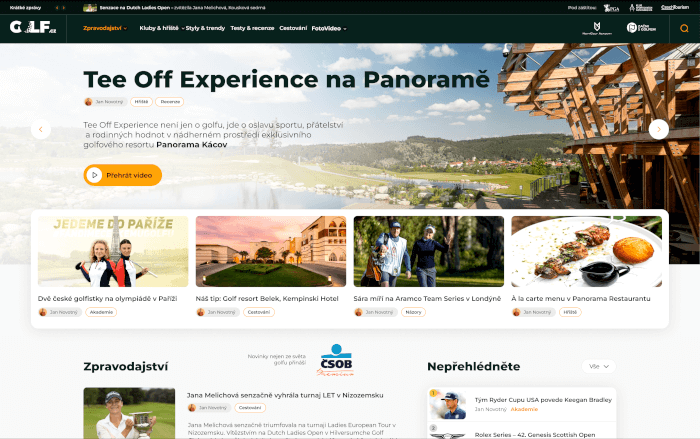 Inzerce, PR, business box na GOLF.cz