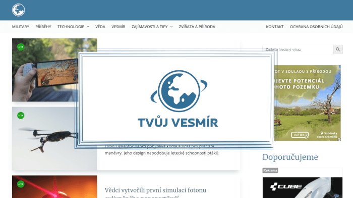 Zpětný odkaz na webu Tvůj Vesmír