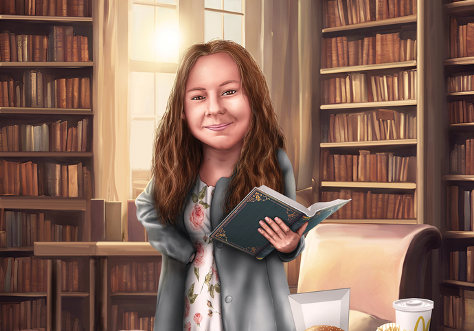 Karikatury dle zadání se spoustou detailů.