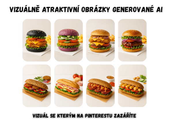 AI Poutavé vizuály pro Pinterest