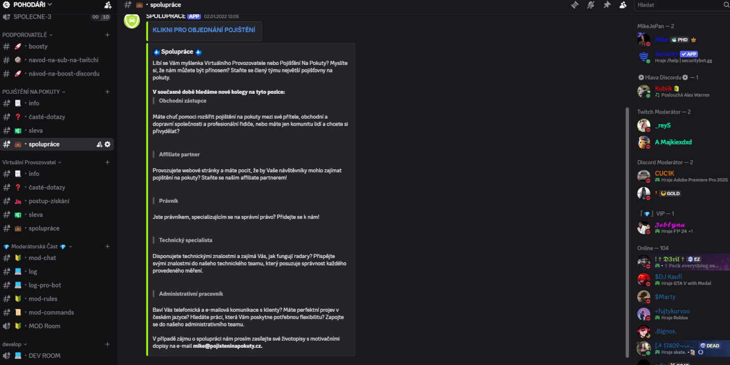 Discord Online Služby