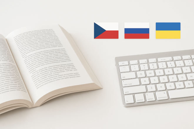 Přeložím text mezi češtinou, ruštinou a ukrajinštinou