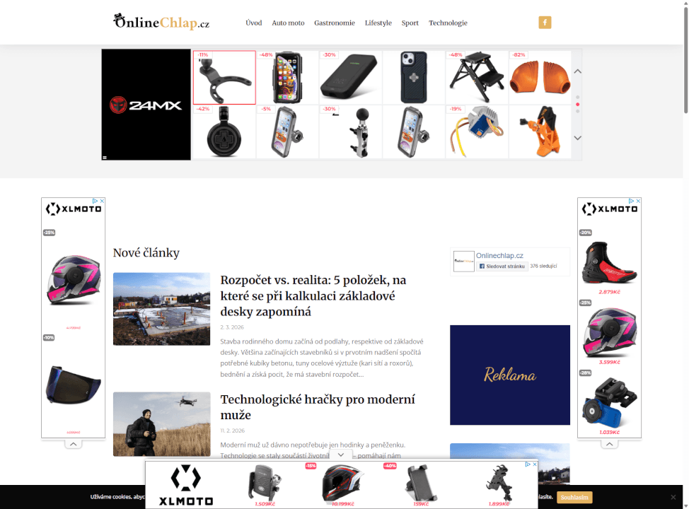 PR článek v tematickém webu onlinechlap.cz