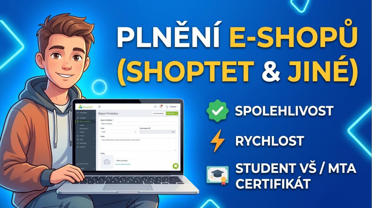 Spolehlivě vložím produkty na váš e-shop.