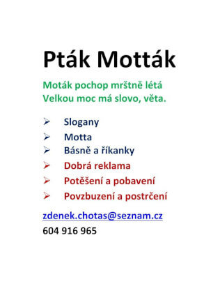 Básně, říkánky, slogany a motta