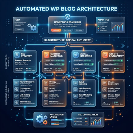 Tvorba automatizovaného blogu a SEO struktur pro maximální n