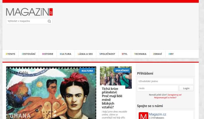 Publikace článku v lifestyle magazínu pro mladé