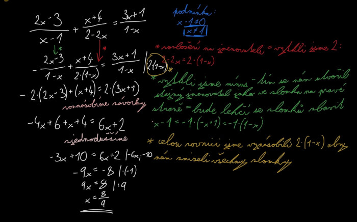 Matematika (ZŠ: 1.-8. třída): Příklady s postupem