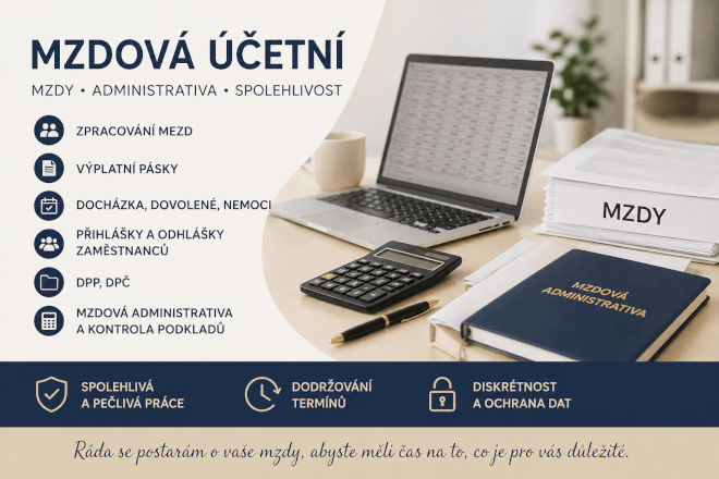 Zpracuji mzdy a mzdovou administrativu