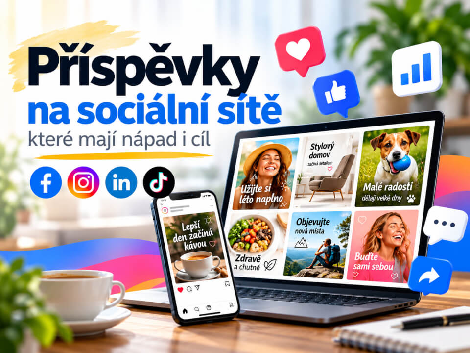 Vytvoření sady 10 příspěvků na Facebook a Instagram