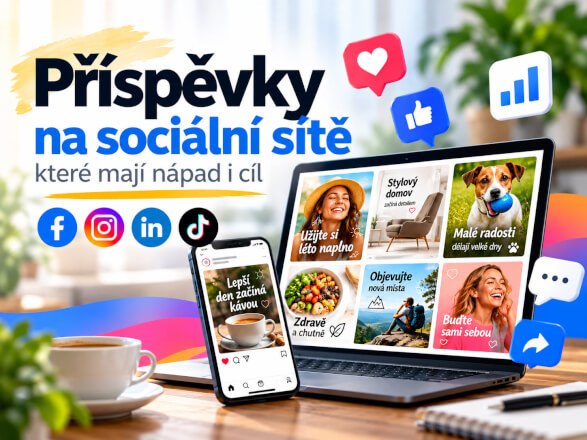 Vytvoření sady 10 příspěvků na Facebook a Instagram