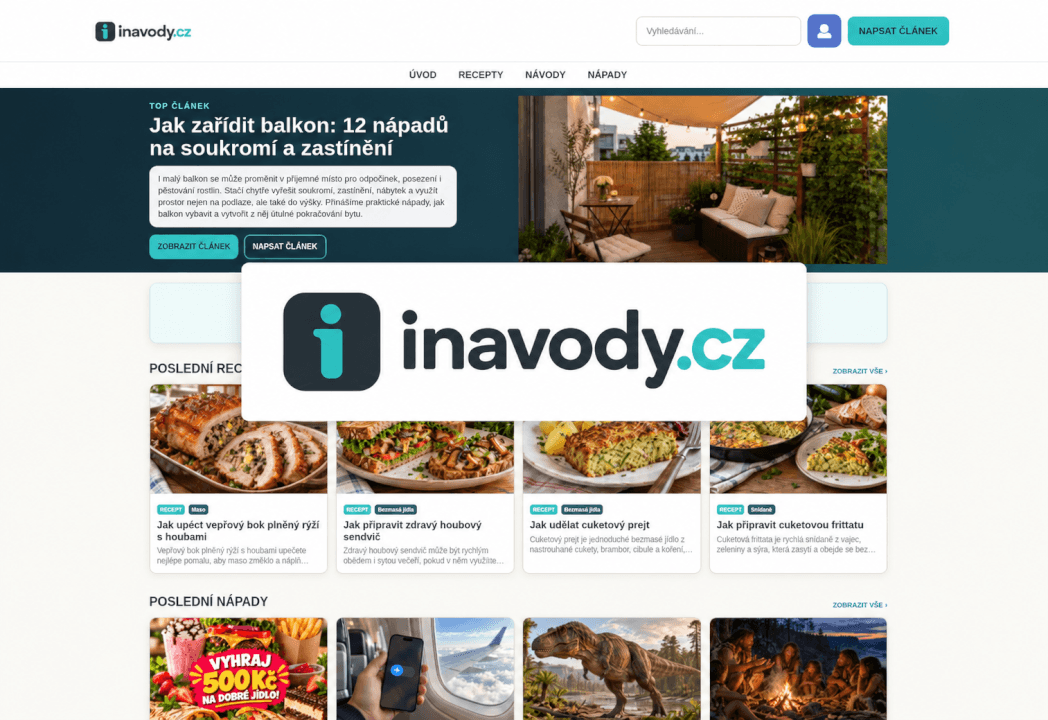 Publikace článku na iNÁVODY.cz + TOP a Facebook zdarma
