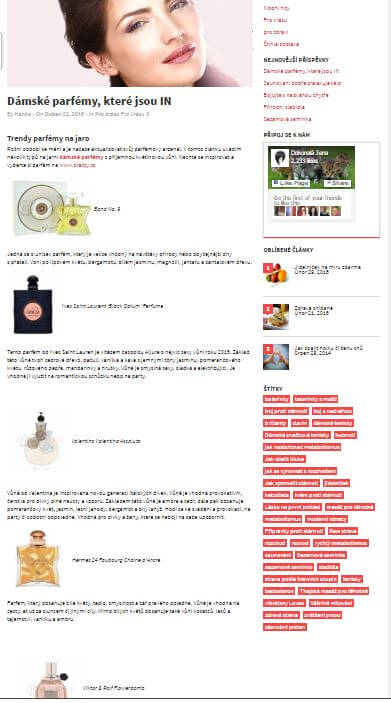 PR článek na Dokonala-Zena.cz + Sdílení na Facebook Zdarma