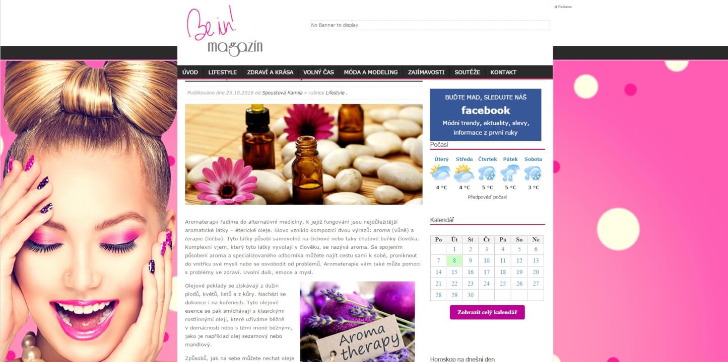 Zveřejním Váš PR článek na BeINmagazin.cz