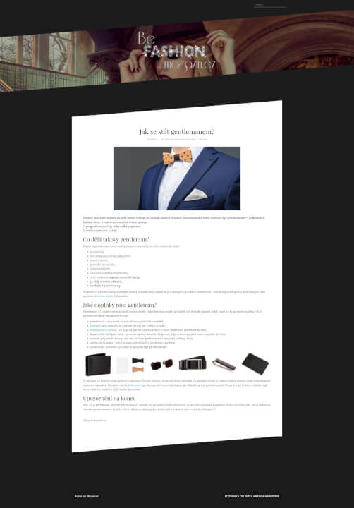 Zveřejním Váš PR článek na BeFashionMagazin.cz