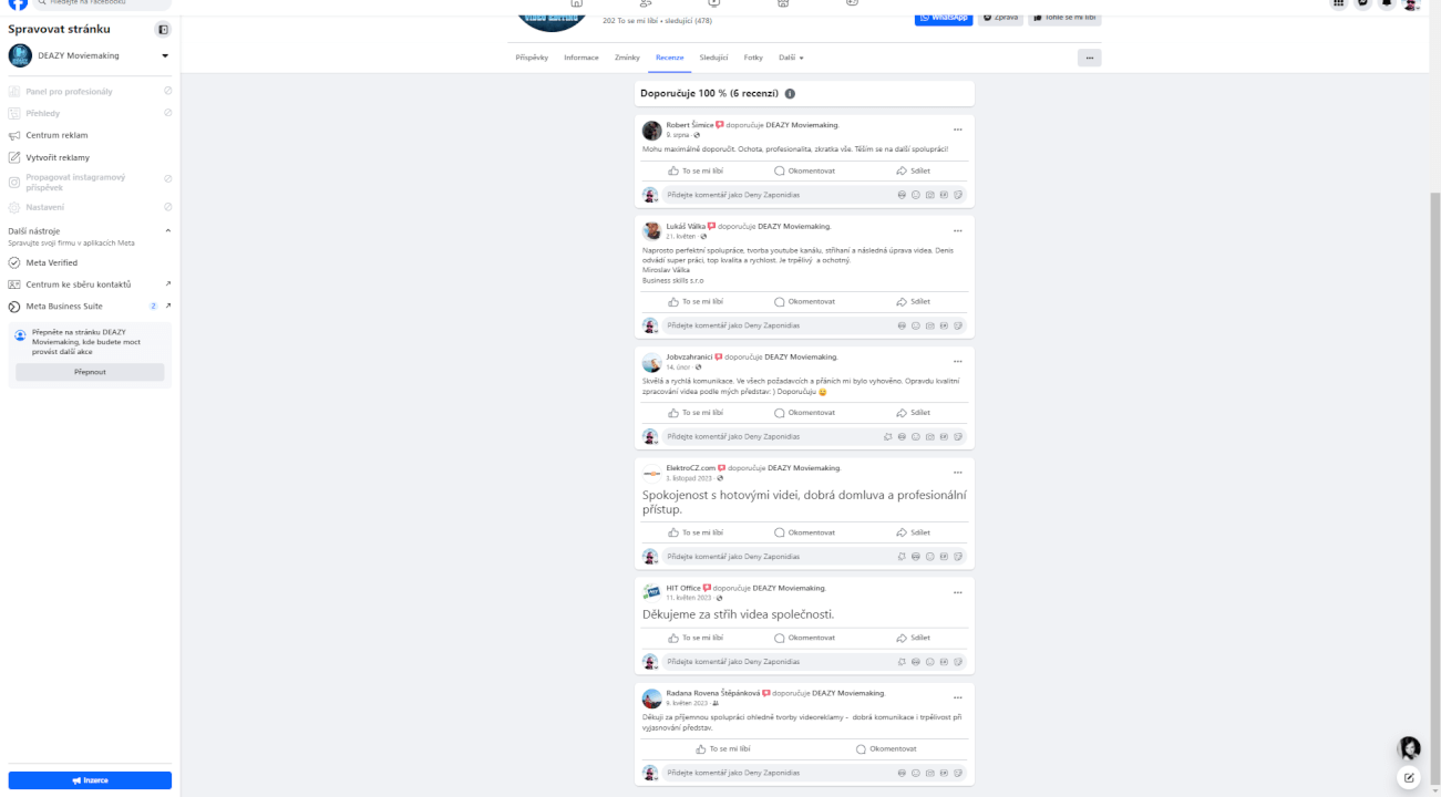 Profesionální POSTPRODUKCE VIDEÍ  – 90 RECENZÍ 