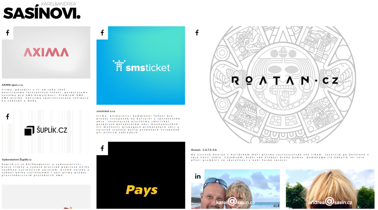 Microsite - Jednostránkový prezentační web