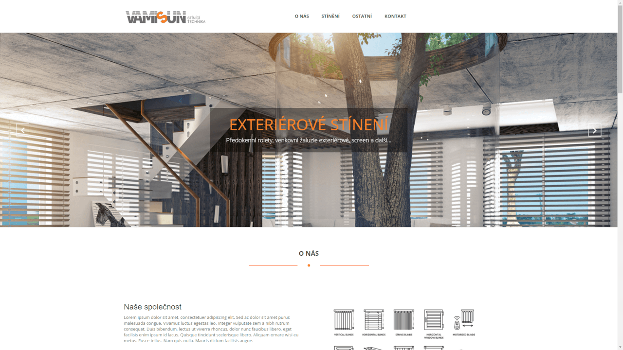 Microsite - Jednostránkový prezentační web