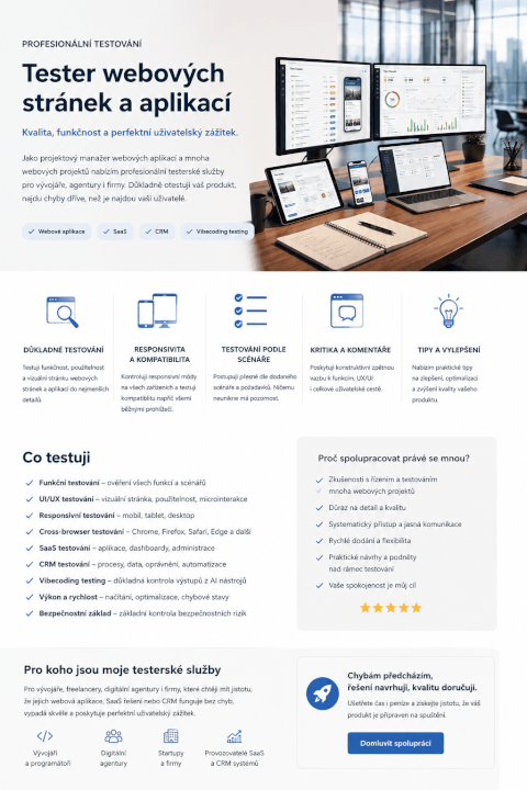 Otestuji Váš web či aplikaci 