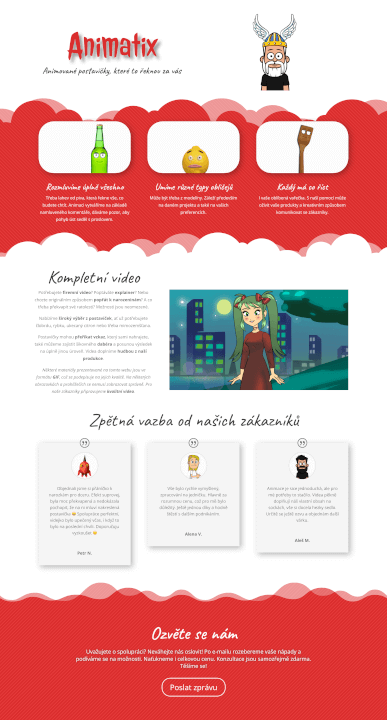 Profesionální webové stránky (one-page web)