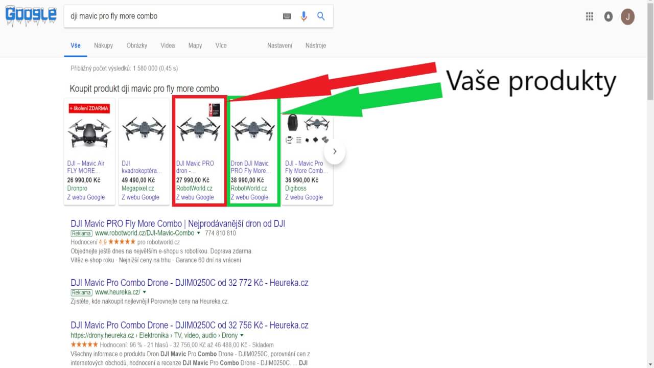 Srovnávače zboží - Heureka.cz / Zboží.cz / Google nákupy