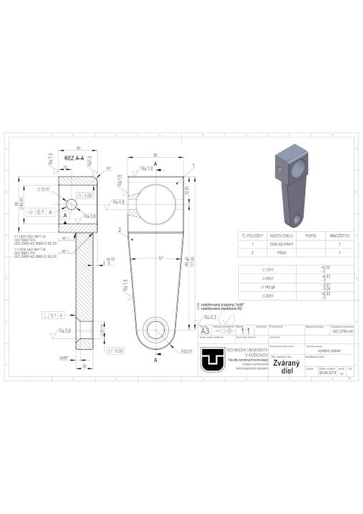 Modelovanie 3D modelov z rôzneho odvetvia, render, výkresy