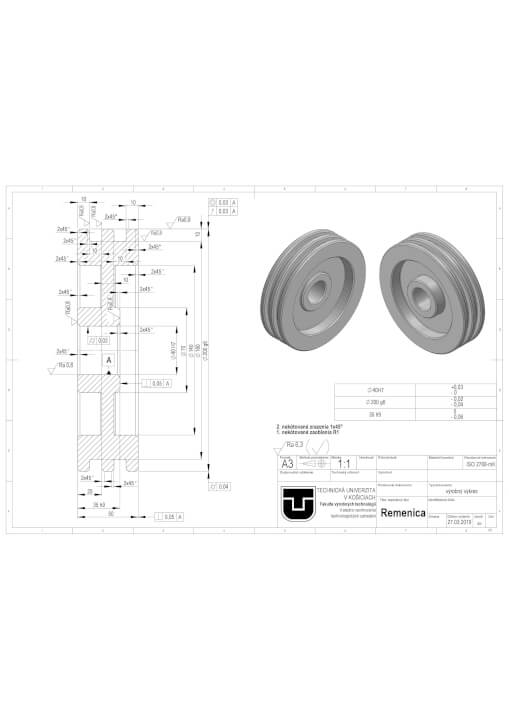 Modelovanie 3D modelov z rôzneho odvetvia, render, výkresy