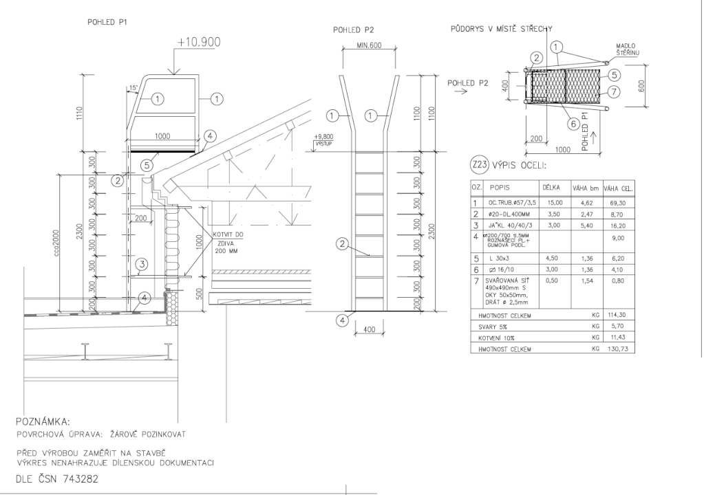 Překreslení, rýsování tech. výkresů do el. podoby, Pasporty