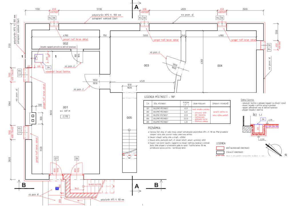 Překreslení, rýsování tech. výkresů do el. podoby, Pasporty