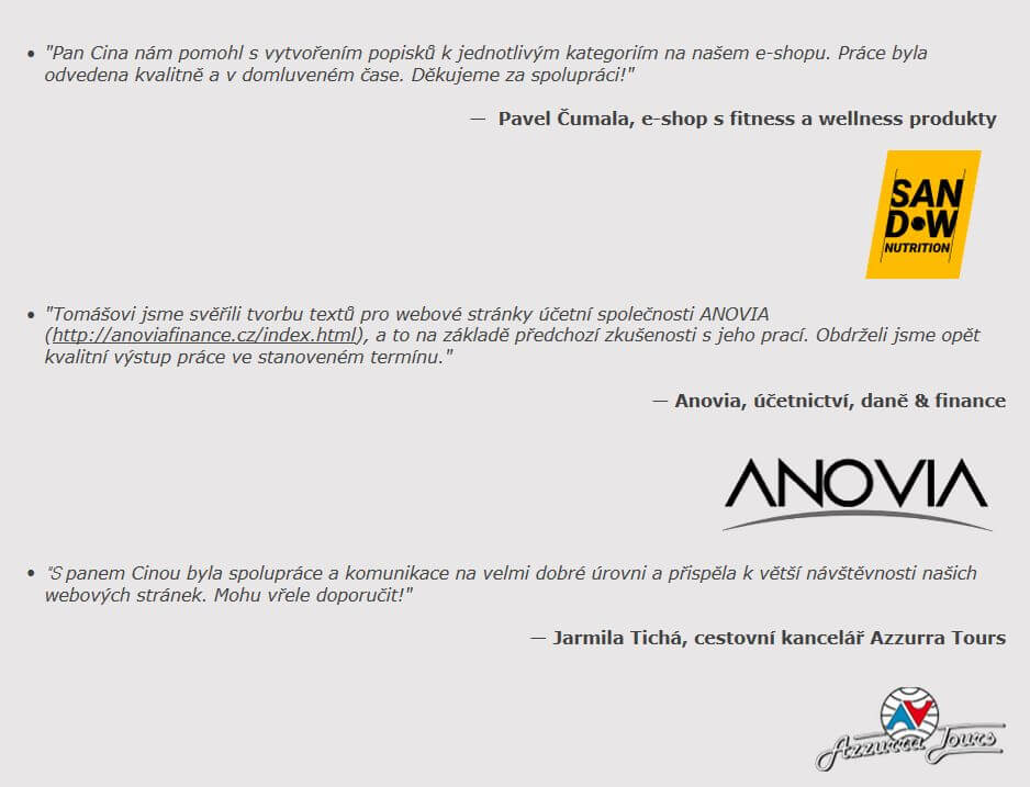 Copywriting & obsahový marketing