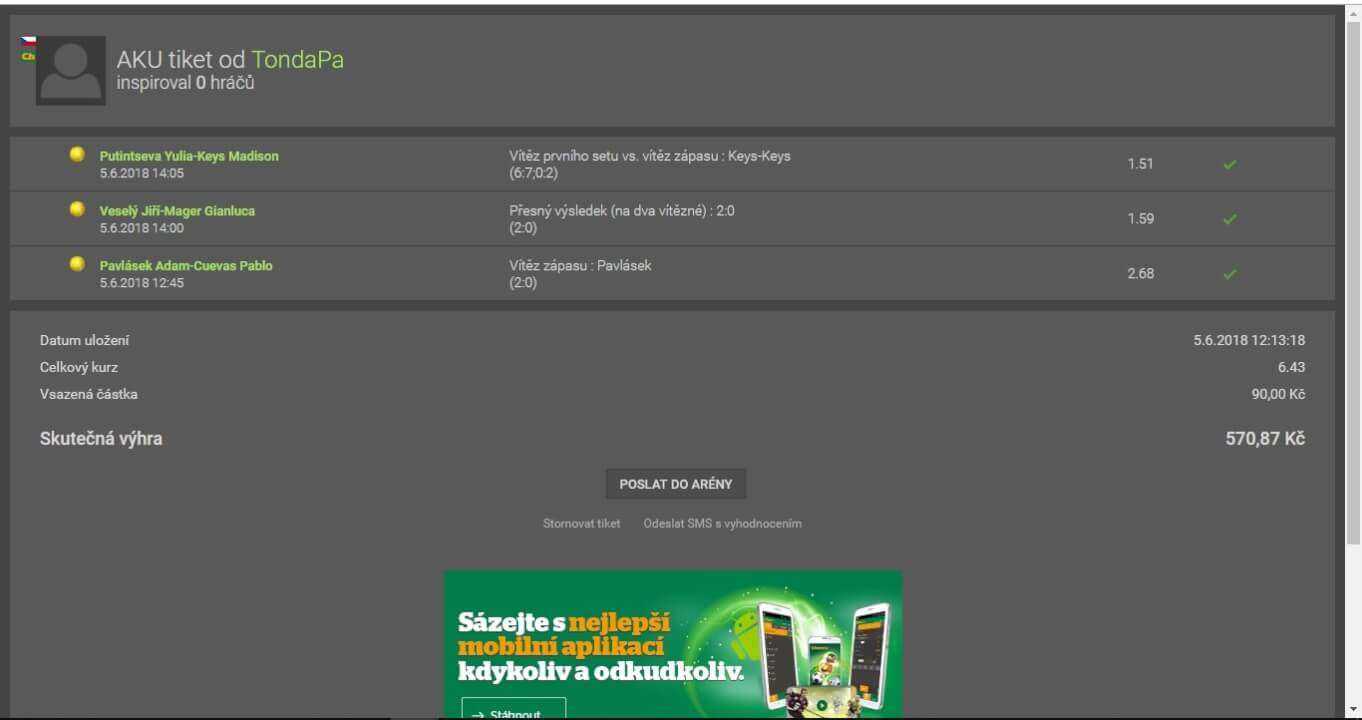 Sportovní poradenství - Sázení