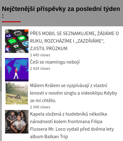 PR článek na webovém zpravodajství