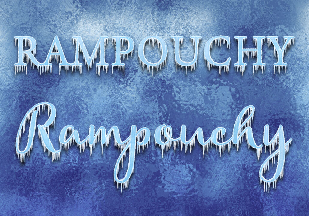 Text z ledu a rampouchů