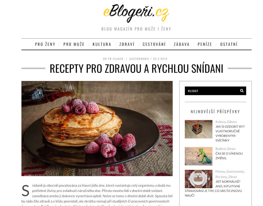 PR článek trvale na eBlogeri.cz