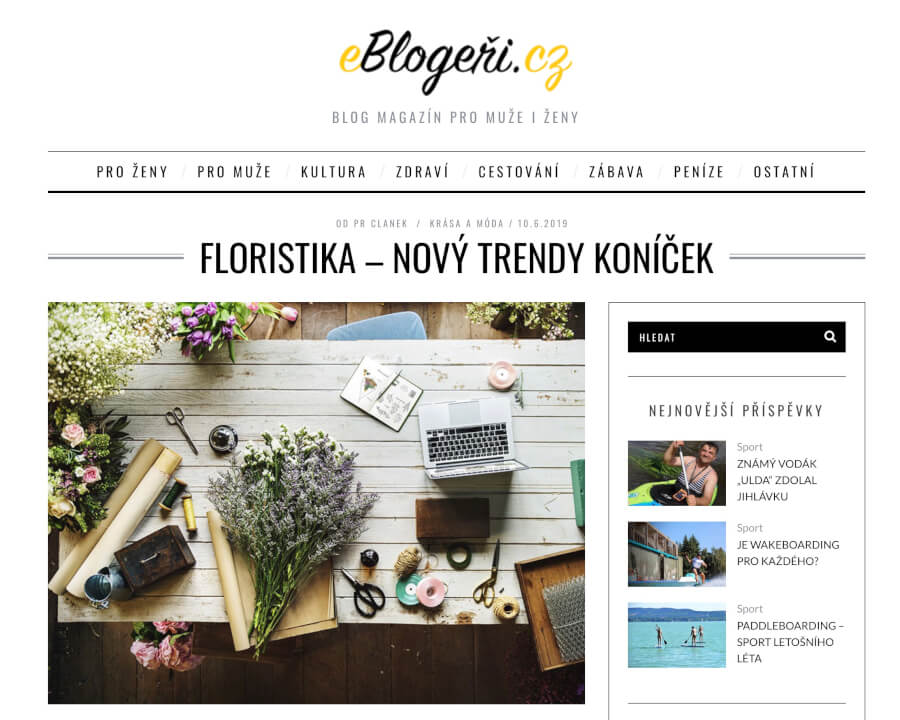 PR článek trvale na eBlogeri.cz