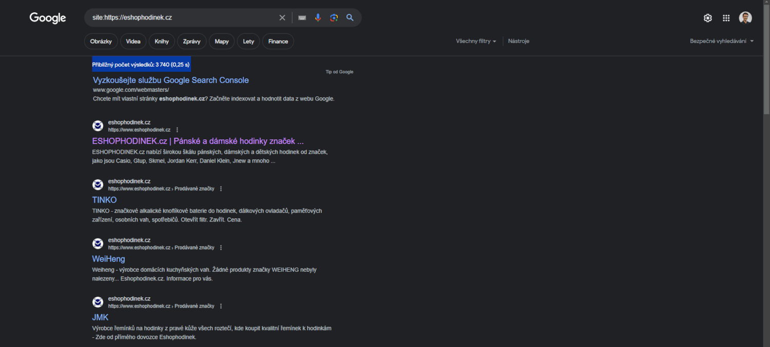 Zobrazení Vašeho webu na Google - Indexace webu na Googlu