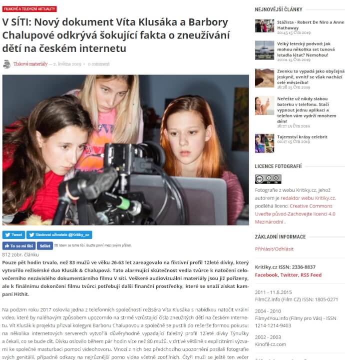 Publikace Vašeho článku na webu založeného v roce 2002