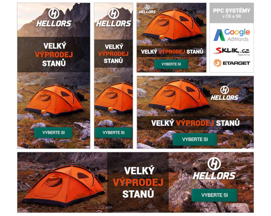 Poutavé bannery pro PPC reklamní kampaně