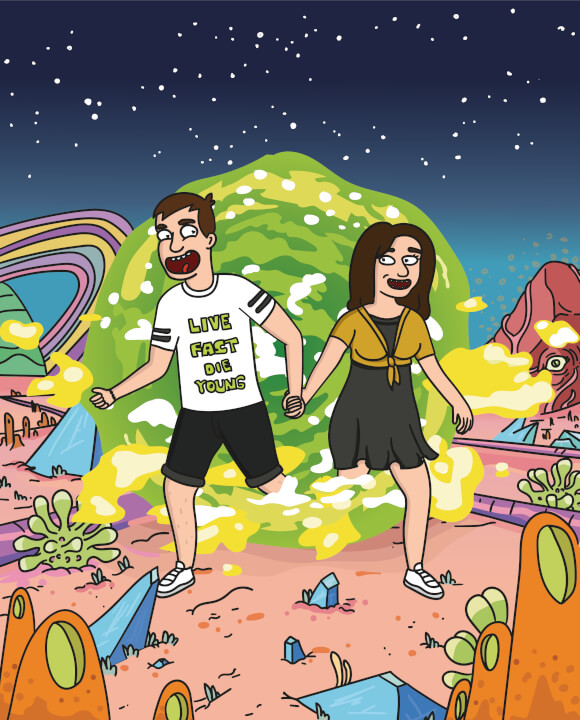 Vlastní karikatura Simpsonovi, Griffinovi nebo Rick & Morthy