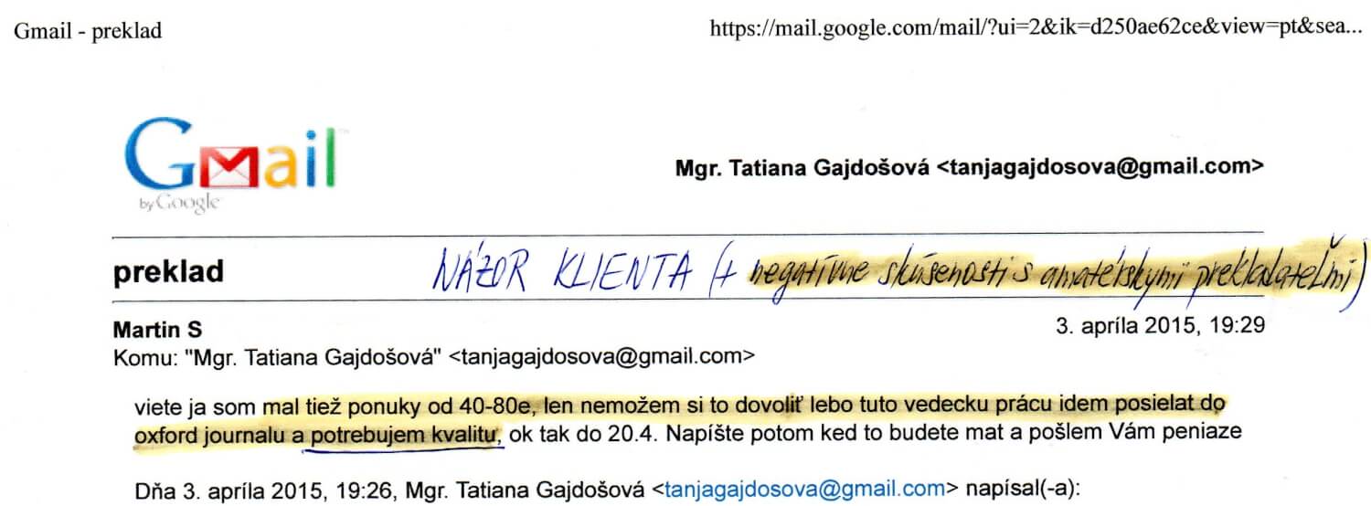 Preložím texty z/do angličtiny